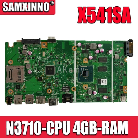 Nuevo X541SA placa base REV 2,0 para For Asus X541 X541S X541SA placa base de computadora portátil prueba bien N3710-CPU 4 núcleos + 4GB-RAM ► Foto 1/6