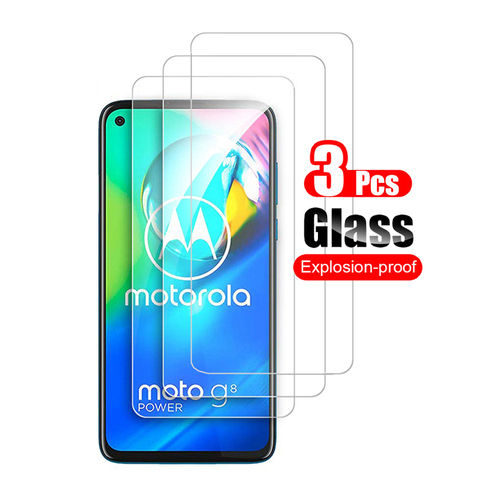 Protector de pantalla de cristal templado para móvil, película protectora de vidrio 9H para Motorola Moto G8 G8 Play, G8 Power Plus, 3 uds. ► Foto 1/6