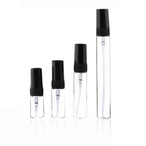 Botella de Perfume portátil en miniatura, 2ml, 3ml, 5ml, 10ml, botellas de vidrio para pulverizar líquidos, atomizador, viaje, subembalaje ► Foto 1/6
