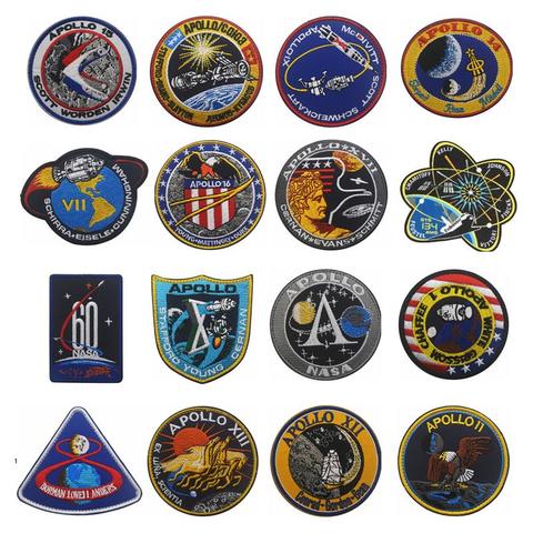 Parche bordado de la nave espacial Apolo, insignias adhesivas, parches tácticos, emblema, Collage, USA, brazalete de aire libre ► Foto 1/6