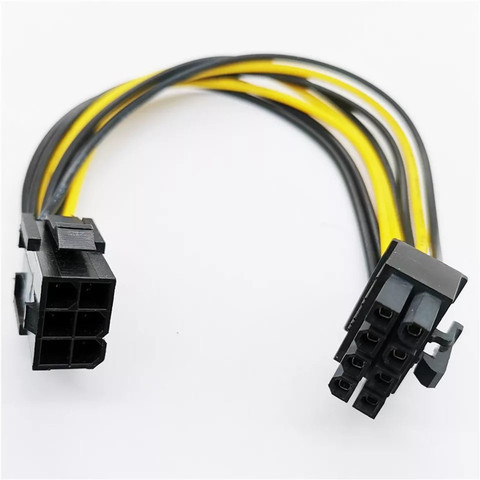 10 Uds. De tarjeta gráfica de 8 pines a 6 pines PCI Express Cable conversor de corriente de 6 pines a 8 pines para Tarjeta de Video GPU PCIE PCI-E adaptador de cable ► Foto 1/2