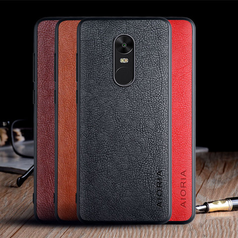 Funda de cuero Vintage para Xiaomi Redmi 5 Plus, carcasa suave de lujo para xiaomi redmi 5 plus ► Foto 1/6