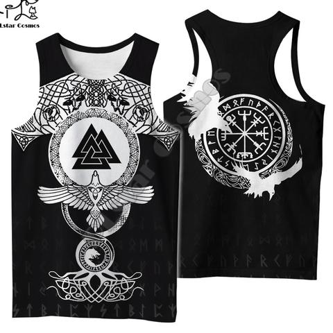 PLstar Cosmos guerreros vikingos película vikingos tatuaje símbolo de nueva moda de plata caliente Unisex Chaleco de verano/Tank Top para mujer para hombre s-6 ► Foto 1/6