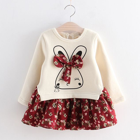 Vestido infantil para niñas, Otoño Invierno, estilo Animal, vestidos para niñas, vestido de fiesta de flores de princesa, ropa para bebés y niños ► Foto 1/6