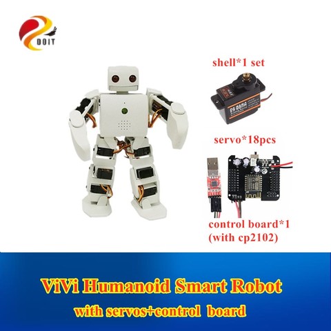 DOIT-Robot Educativo de radiocontrol, Kit de Robot bipedo de 18 DOF humanoide, Servo de soporte con 18 Uds. Servo + tablero de Control por ESP8266 ► Foto 1/6