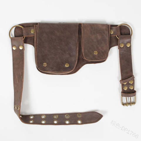 Bolso Medieval con cinturón vikingo para hombre y mujer, billetera de cuero, Steampunk, caballero, disfraz de pirata, accesorio de engranaje antiguo para Cosplay para adulto ► Foto 1/6