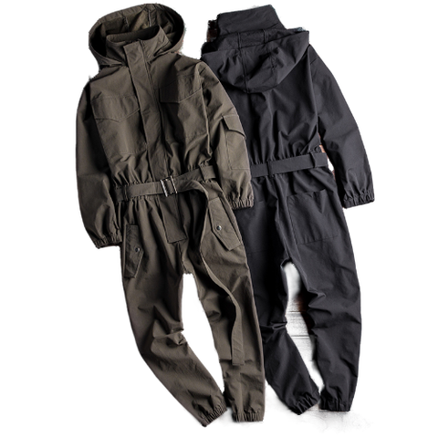 Monos de manga larga con capucha para hombre y mujer, traje de Hiphop de Hip Hop, ropa de calle, mono holgado para novio ► Foto 1/6