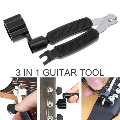 Bobinador de guitarra 3 en 1, cuerda de clavija + Extractor de cuerdas + cortador de cuerdas, herramienta para guitarra, juego de accesorios multifuncionales para guitarra ► Foto 1/6