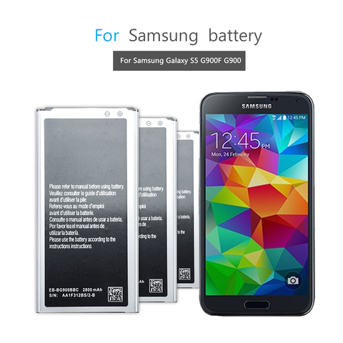 Para Samsung S5 batería para Galaxy S 5 SM G900 G900S G900I G900F G900H 2800mAh EB-BG900BBE batería de repuesto EB BG900BBE ► Foto 1/6