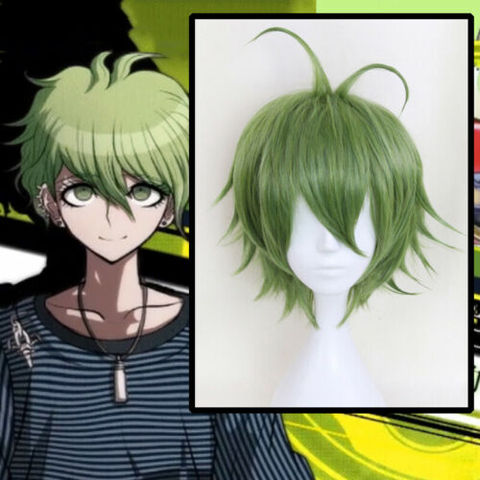 Danganronpa-Peluca de Anime V3 para hombres, accesorios de Cosplay resistentes al calor, para Cosplay del pelo, Harmony Rantaro Amami ► Foto 1/6