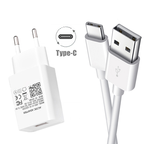 Cargador de Cable USB enchufe de la UE de adaptador/cargador de pared para Huawei P30 P20 P10 P9 P8 Lite 2017 Honor S 7S 8S 8S 7A 7C 8A teléfonos móviles ► Foto 1/6