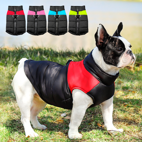 Ropa para perros pequeños medianos grandes perros Carlino Bulldog francés invierno mascota Cachorro abrigo para Chihuahua chaqueta impermeable ► Foto 1/6