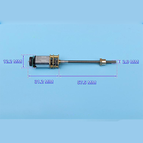 DC 3V-3,7 V 88RPM Eje largo de Motor de cerradura electrónica N20 Motor de engranaje de CW CCW Micro velocidad lenta de la caja de cambios con comentarios lineal ► Foto 1/6