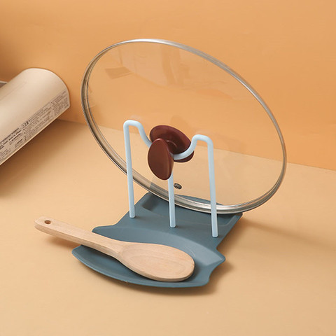 Organizador de cocina, estante de almacenamiento de tapa de olla, soporte de almohadillas para encimera, sin perforaciones, accesorios de cocina para el hogar, herramientas ► Foto 1/6
