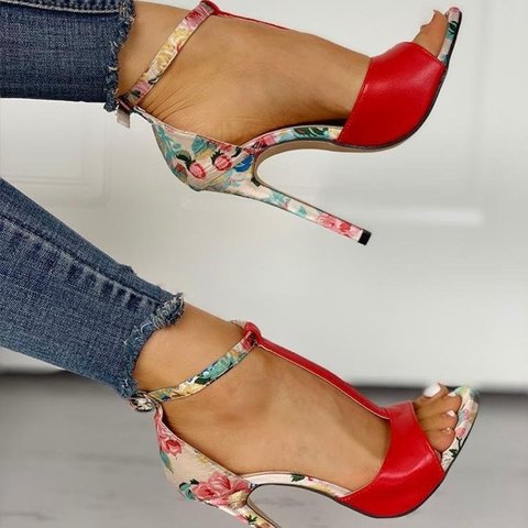 Sandalias de tacón alto de aguja para mujer, zapatos de tacón alto de 10cm, sexys, a la moda, para verano ► Foto 1/4