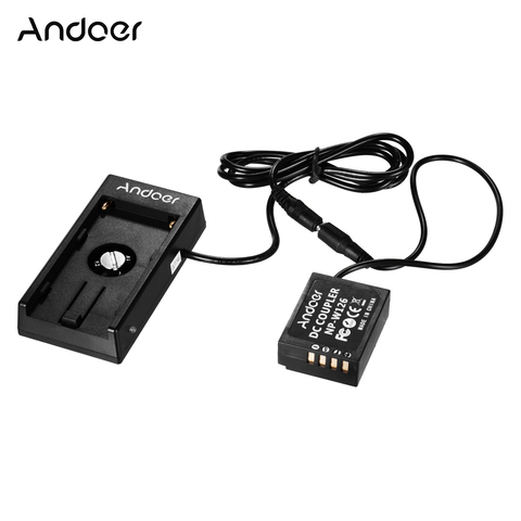 Andoer NP-W126 batería simulada enganche con Cable de resorte placa de batería titular para Fuji cámaras X-A1/X-A2/X-A3/X-E1/X-E2/X-M1 ► Foto 1/6