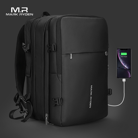 Mochila Mark Ryden para hombre, de 17 pulgadas para ordenador portátil morral, con recarga USB, multicapa, para viajes, antirrobo ► Foto 1/6