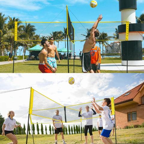 Red Multijugador de voleibol cruzado, equipo deportivo, equipo de entrenamiento con juegos para interior y exterior, alta calidad duradera ► Foto 1/1