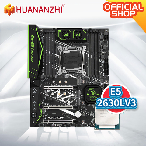 HUANANZHI-placa base X99 F8 X99 con Intel XEON E5 2630L V3 LGA2011-3 DDR4 RECC/NON-ECC, conjunto de memoria NVME USB 3,0 ATX ► Foto 1/5