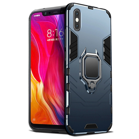 Funda de anillo armadura para Xiaomi mi 8 pro, protector suave para teléfono Xiaomi mi 8 pro, Explorer Edition ► Foto 1/6