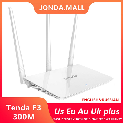 Tenda-enrutador WiFi inalámbrico F3 de 300Mbps, Firmware multilenguaje, 1 * WAN + 3 * puertos LAN, perfecto para casa pequeña y mediana, fácil instalación ► Foto 1/6