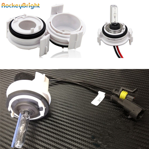 Rockeybright 2 uds H7 xenón para bombillas HID adaptadores soportes para BMW E46 Serie 3 325ci 325i 330ci 330i M3 328Ci 323i escondió H7 adaptador ► Foto 1/6