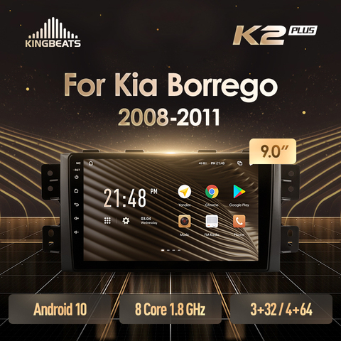 KingBeats-Radio Multimedia con GPS para coche, Radio con reproductor, Android 10, ocho núcleos, unidad principal HU, 4G en el tablero, navegador, 2 din, estéreo, 2din, DDR4, para Kia Borrego, 2007-2013, SIN dvd ► Foto 1/6
