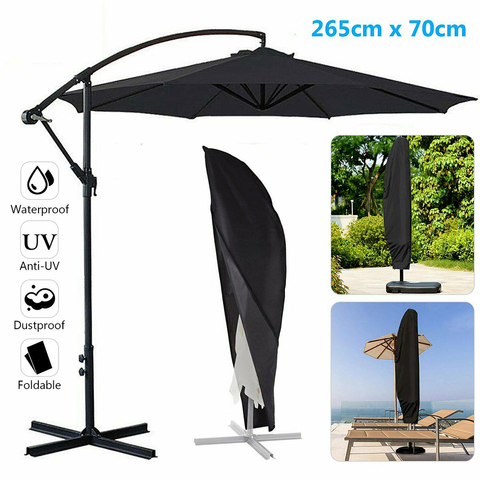 Cubierta impermeable de sombrilla de plátano para jardín al aire libre, tela Oxford, Parasol Cantilever para Patio, accesorios de protección contra la lluvia, 265cm x 70cm ► Foto 1/6