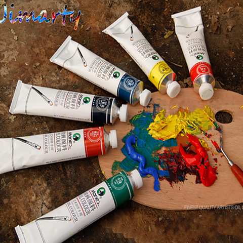 Pinturas al óleo profesionales de todos los colores, pigmentos para dibujar, suministros de arte AOA011, 50ml cada tubo ► Foto 1/3