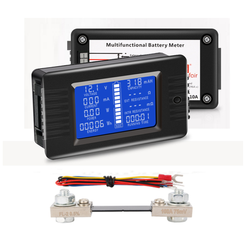 Voltímetro PZEM015 DC 200V 100A, amperímetro, probador de batería de coche, resistencia a la capacidad, monitor de voltaje eléctrico de 12v 24v 48v 96v ► Foto 1/6