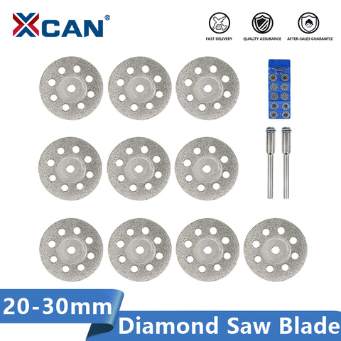 XCAN-hoja de sierra de diamante 20mm, 22mm, 25mm, 30mm con Mandril para herramientas rotativas Dremel, Mini Disco de corte de diamante ► Foto 1/5