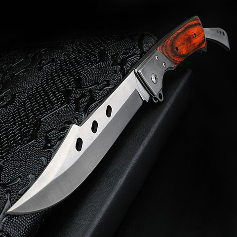 XUAN FENG-cuchillo plegable para exteriores, cuchillo de supervivencia salvaje, caza táctica con cuchillo de acero de alta dureza para caza ► Foto 1/6