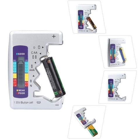 Probador de batería Digital Universal, Detector de capacidad de batería para pilas C/D/N/AA/AAA/9V 6F22/1,55 V ► Foto 1/6