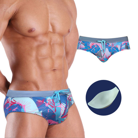 UXH-bañadores con Push-up para hombre, ropa de baño Sexy, pantalones cortos de cintura baja, ropa de baño para hombre, pantalones cortos para surf ► Foto 1/6