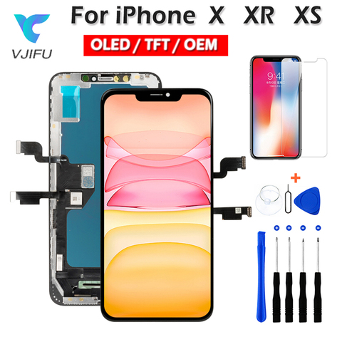 Pantalla OLED de reemplazo para iPhone X, XR, XS Max, TFT, 100% probada, con montaje táctil 3D, sin píxeles muertos ► Foto 1/6