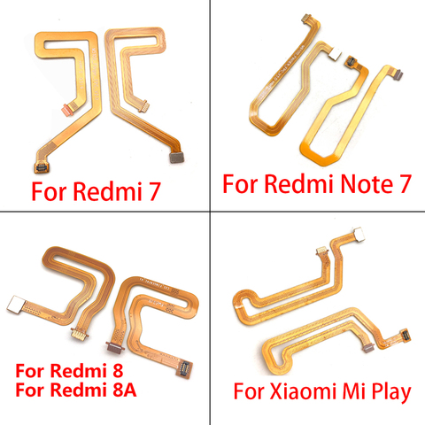 Nuevo Sensor de huellas dactilares escáner ID táctil conectar la placa base Botón del hogar Flex Cable para Redmi 7 8 8A Nota 7/para Xiaomi Mi juego ► Foto 1/2