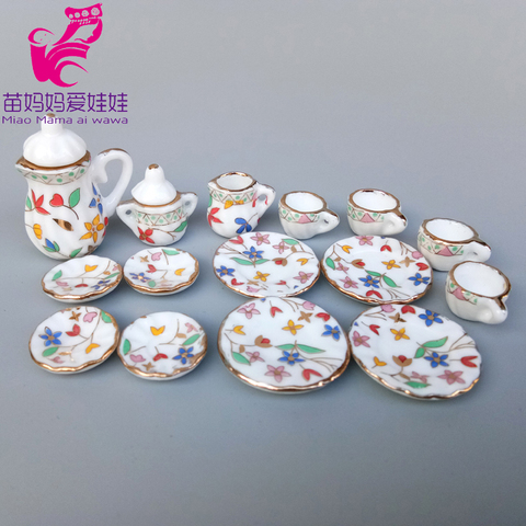 Accesorios para casa de muñecas BJD 1/6, miniescritorio, taza de té de China, juego de botellas para muñeca Barbie de 11,5 pulgadas, decoración de la casa de muñecas ► Foto 1/6