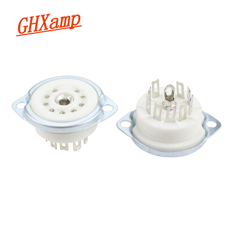 GHXAMP de nueve pines electrónico tubo enchufe para ECC83 6N3 6N11 6P14 5670 amplificador de nueve pies Socket 2 uds ► Foto 1/6