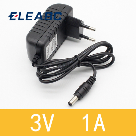 Adaptador convertidor de CA, cargador de fuente de alimentación DC 3V 1A, enchufe europeo de 5,5mm x 2,1mm, 1 Uds. ► Foto 1/4