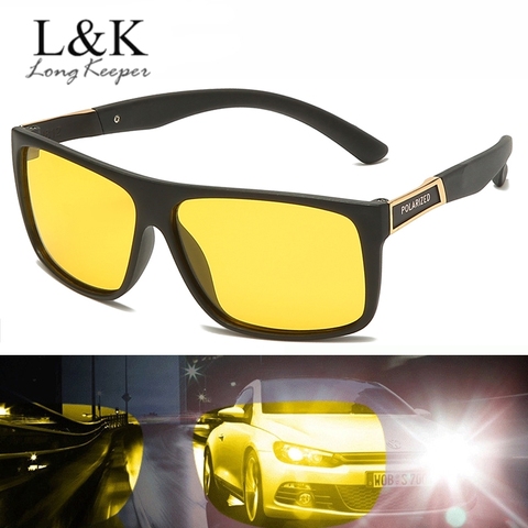 Gafas de visión nocturna de LongKeeper gafas de sol de visión nocturna antideslumbrantes con gafas de conducción luminosas gafas de sol UV400 ► Foto 1/6
