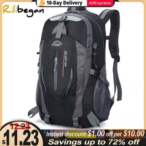 Mochilas de viaje impermeables de nailon de calidad para hombre y mujer, bolsas de viaje para escalada, senderismo, mochila para deporte al aire libre, bolso mochila para hombre y mujer ► Foto 1/6