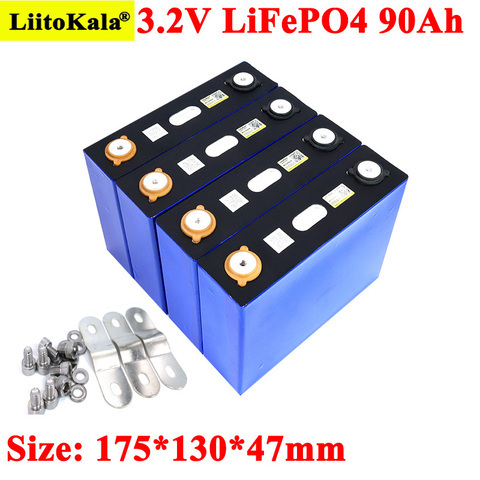 Liitokala-Paquete de batería de 3,2 V y 90Ah, 12V, 24V, 3C, LiFePO4, fosha de litio y hierro, 90000mAh, para motor de coche y motocicleta eléctrica ► Foto 1/6