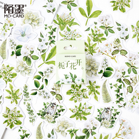 46pcs/pack Jasmine Flowers Decoration Stationery Sticker Diy Ablum Diary Scrapbooking Label Sticker Stationery ► Foto 1/5