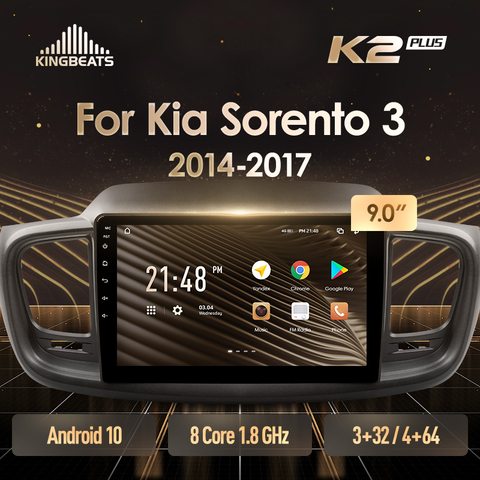 KingBeats-Radio Multimedia con GPS para coche, Radio con reproductor, Android 10, octa-core, unidad principal HU, 4G en el tablero, 2 din, Android, estéreo, 2 Din, para Kia Sorento 3, 2007-2013, SIN dvd, DDR4 ► Foto 1/6