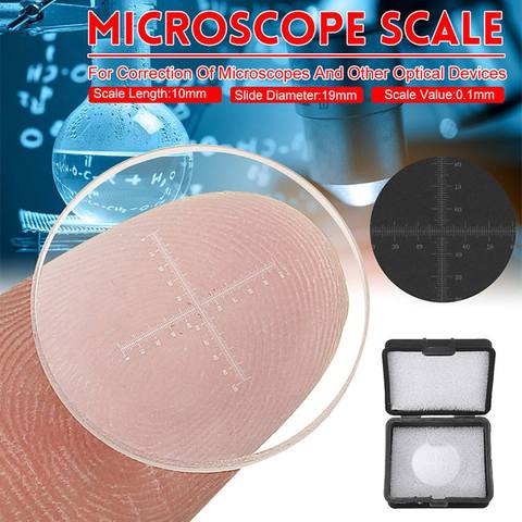 Microscopio C7 de 10MM/100 y 0,1 MM, calibrador de escenario objetivo, regla cruzada para herramientas de medición de diámetro ► Foto 1/5