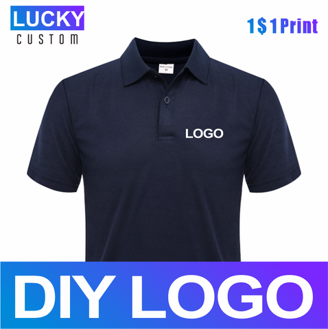 LUCKY 2022 verano camisa de Polo de los hombres barato pantalón corto Casual manga empresa Personal logotipo del grupo de hombres y mujeres de la parte superior ► Foto 1/1