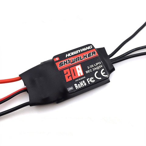 Hobbywing-CONTROLADOR DE VELOCIDAD ESC Skywalker 15A 20A 30A 40A 50A 60A 80A, con UBEC para aviones y helicópteros de control remoto, 1 unidad ► Foto 1/4