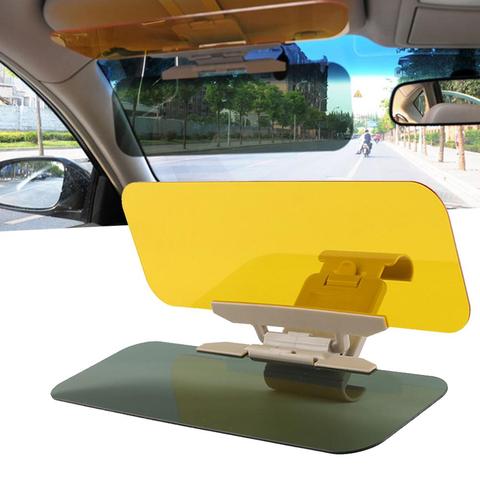 2 en 1 parasol para coche contra la luz del sol deslumbrante de vidrio gafas día y noche visión Interior de conducción espejo plegable y abatible de rayos UV claras vistas ► Foto 1/6