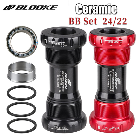 BLOOKE-soporte inferior de cerámica para bicicleta de montaña, juego de BB-C68 de 24 y 22 mm con cojinete sellado, Kit de hilos para SRAM GXP Prowheel ► Foto 1/6