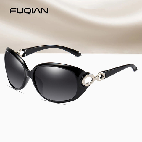 Gafas de sol polarizadas Vintage de diseño de marca FUQIAN gafas de sol de Lujo Grandes ovaladas de plástico para mujer gafas de sol de conducción UV400 ► Foto 1/6